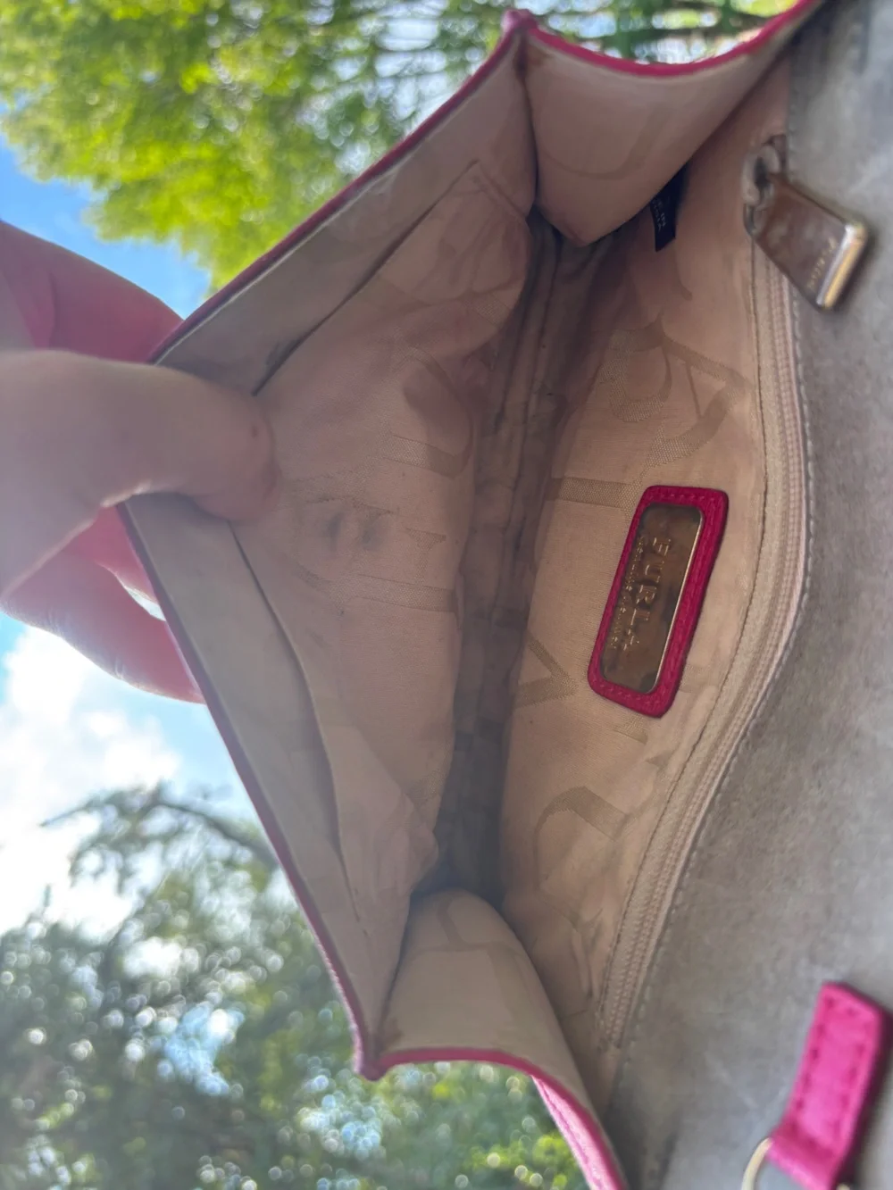 Furla Pink Leather Crossbody Bag
